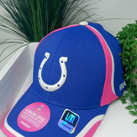 Indianapolis Colts Crucial Catch Cancer Support Flexfit Cap - Picture 2 of 8